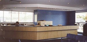 Custom made reception counter for waiting room