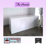 Elegant counter on polished concrete floor