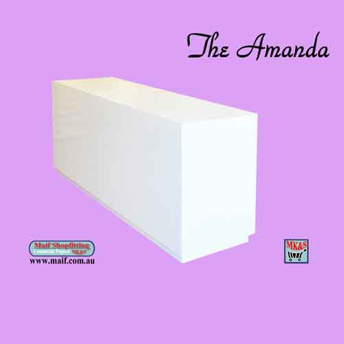 Service desk, Reception sales counter, Gloss white