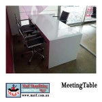 White gloss meeting room table