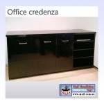 Office credenza black gloss
