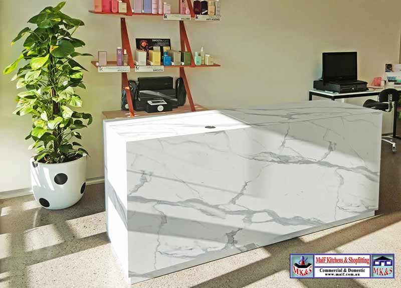 Marble shop counter